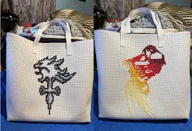 cross stitch tote bag